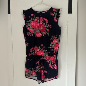 Albion fit floral romper with tie waist